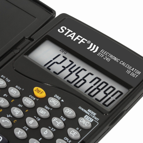 Калькулятор инженерный STAFF STF-245, 120х70 мм, 128 функций, 10 разрядов фото 7