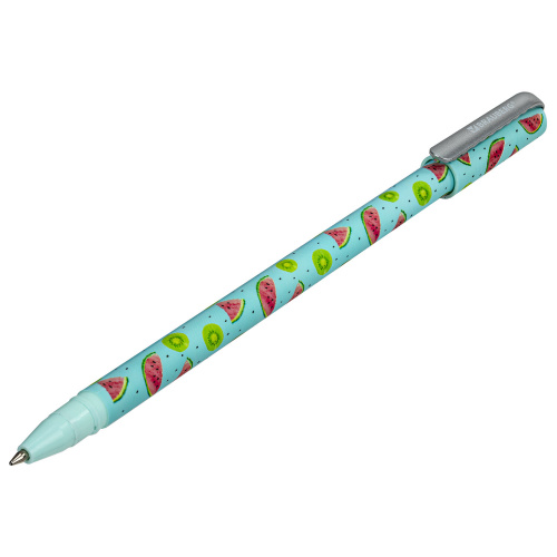 Ручка шариковая BRAUBERG SOFT TOUCH STICK "JUICY FRUIT", мягкое покрытие, узел 0,7 мм, синяя фото 4