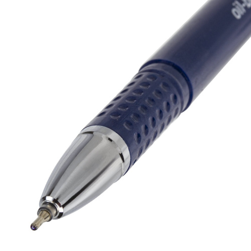 Ручка шариковая масляная BRAUBERG "Oxet", корпус синий, линия письма 0,35 мм, синяя фото 5