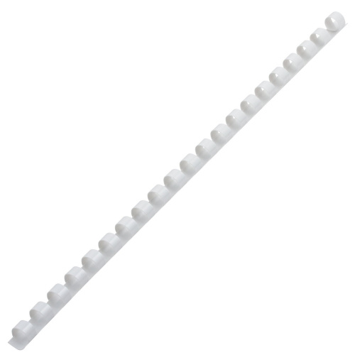 Пружины пластиковые для переплета BRAUBERG, 100 шт., 10 мм, для сшивания 41-55 л., белые фото 9