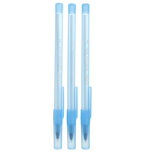 Ручки шариковые BIC "Round Stic", 3 шт., узел 1 мм, линия письма 0,32 мм, пакет, синие фото 5