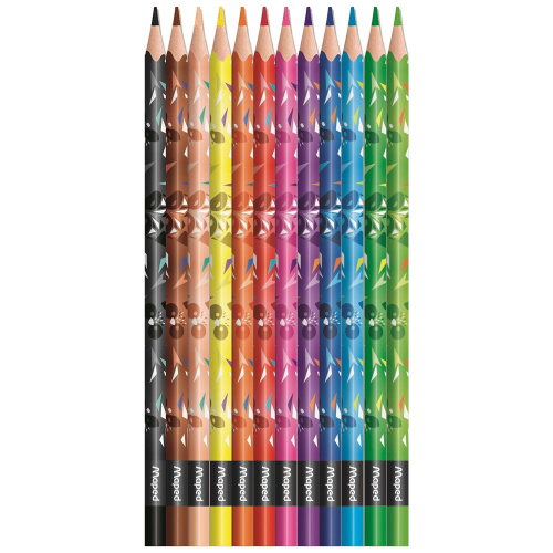 Карандаши цветные MAPED "Mini Cute", набор 12 цветов, пластиковый декорированный корпус, 862201 фото 5