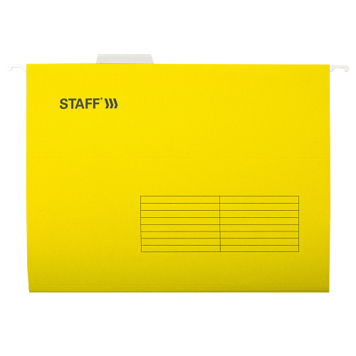 Подвесные папки STAFF, А4 (350х240мм) до 80 л., 10 шт., желтые, картон фото 9