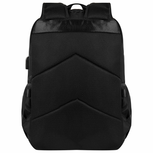 Рюкзак BRAUBERG FUSION универcальный, USB-порт, черный с белыми вставками, 45х31х15см, 271657 фото 7