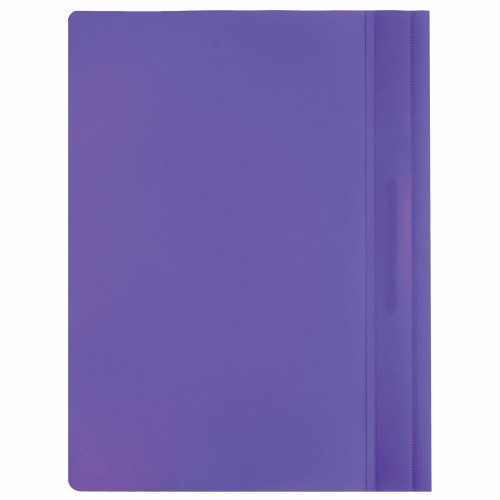 Скоросшиватель пластиковый BRAUBERG, А4, 130/180 мкм, фиолетовый фото 2