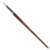 Кисть художественная профессиональная BRAUBERG ART CLASSIC, №12, щетина, круглая, длинная ручка