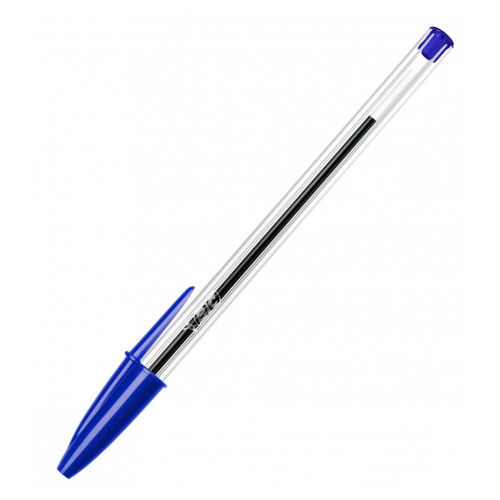 Ручки шариковые BIC "Cristal Original", 10 шт., узел 1 мм, линия письма 0,32 мм, пакет, синие фото 2