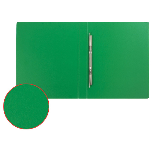 Папка с металлическим пружинным скоросшивателем BRAUBERG, картон/ПВХ, 35 мм, до 290 листов, зеленая фото 8