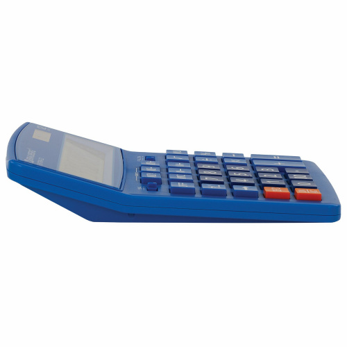 Калькулятор настольный BRAUBERG, 206x155 мм, 12 разрядов, двойное питание, синий фото 2