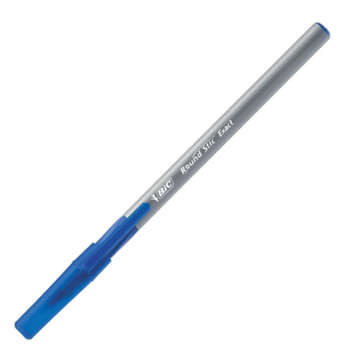 Ручки шариковые с грипом BIC "Round Stic Exact",  8 шт., линия письма 0,28 мм, блистер, синие фото 2
