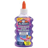 Клей для слаймов канцелярский с блестками ELMERS "Glitter Glue", 177 мл, фиолетовый
