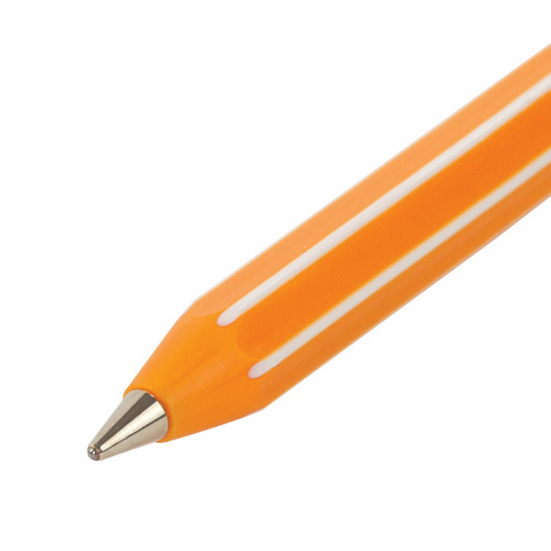 Ручка шариковая масляная PENSAN "Officepen 1010", корпус оранжевый, линия письма 0,8 мм, черная фото 10