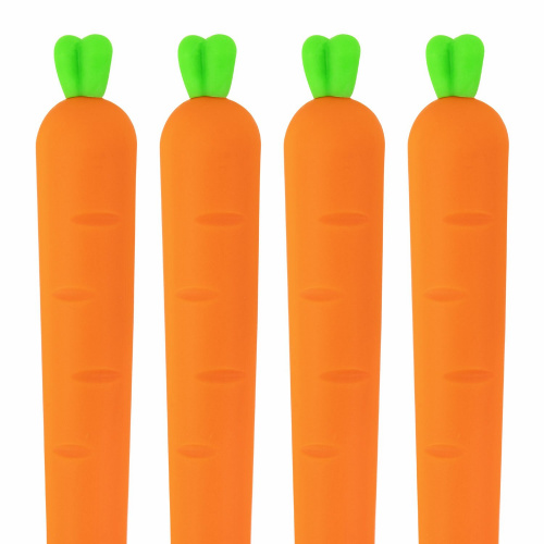 Ручка фигурная шариковая ЮНЛАНДИЯ "Морковка", пишущий узел 0,7 мм, синяя фото 6