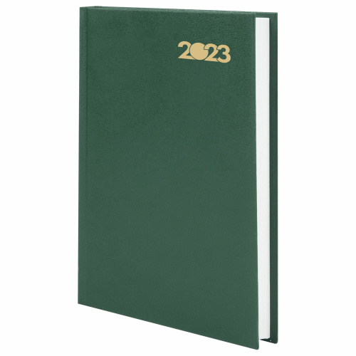 Ежедневник датированный на 2023 STAFF, 145х215 мм, А5, обложка бумвинил, зеленый