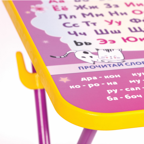 Комплект детской мебели BRAUBERG NIKA KIDS, стол, стул, пенал, розовый фото 2