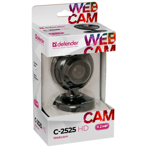 Веб-камера DEFENDER, 2 Мп, микрофон, USB 2.0, регулируемое крепление, черная фото 3