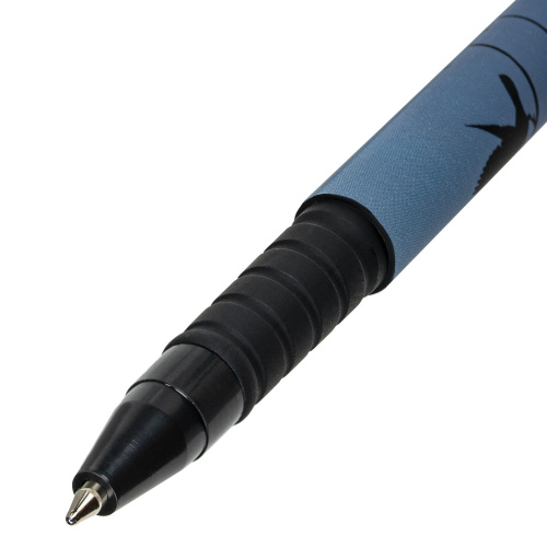 Ручка шариковая BRAUBERG SOFT TOUCH GRIP "NIGHT CITY", узел 0,7 мм, синяя фото 4