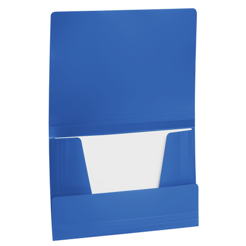 Папка на резинках BRAUBERG "Office", до 300 листов, 500 мкм, синяя фото 3