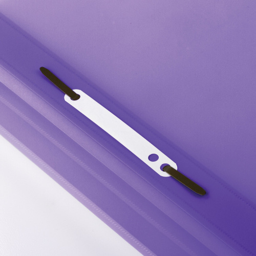 Скоросшиватель пластиковый STAFF, А4, 100/120 мкм, фиолетовый фото 2