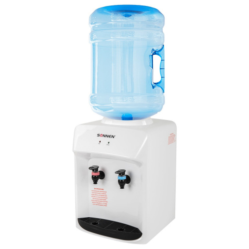 Кулер для воды SONNEN TSE-02WT, настольный, 2 крана, белый, нагрев/охлаждение электронное фото 2