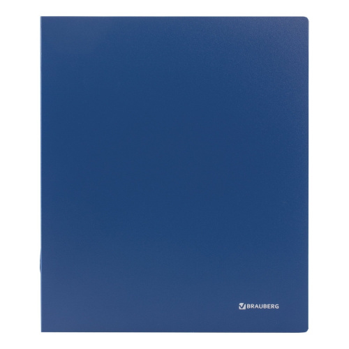Папка на 4 кольцах BRAUBERG "Стандарт", 40 мм, до 300 листов, 0,9 мм, синяя фото 2