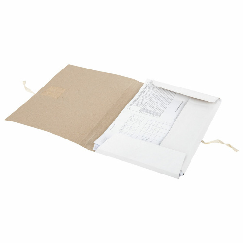 Папка для бумаг с завязками картонная STAFF, плотность 220 г/м2, до 200 л. фото 5