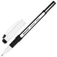 Ручка гелевая с грипом BRAUBERG "Contact", корпус черный, узел 0,5 мм, линия письма 0,35 мм, черная