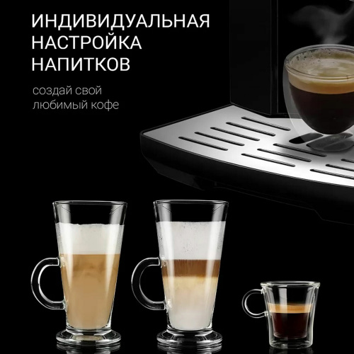 Кофемашина POLARIS PACM 2041SW, 1450 Вт, объем 1,8 л, ручной капучинатор, черная, 62991 фото 4