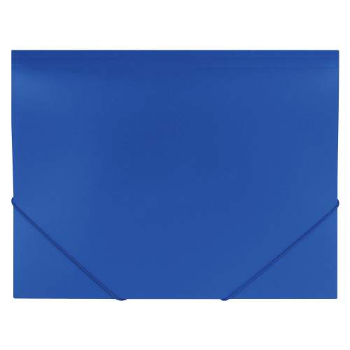 Папка на резинках BRAUBERG "Office", до 300 листов, 500 мкм, синяя фото 2