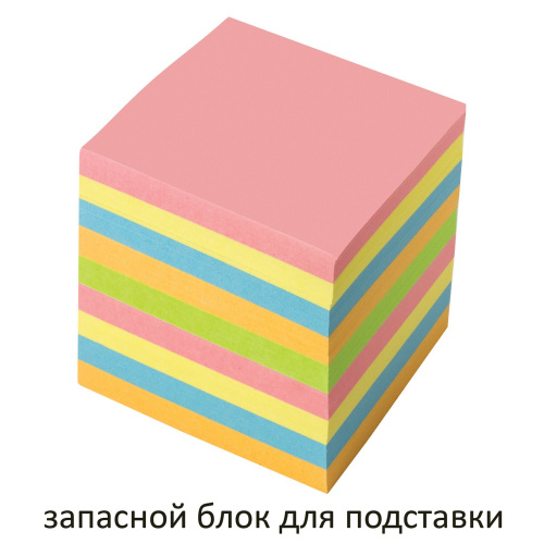 Блок для записей ОФИСМАГ непроклеенный, куб 9х9х9 см, цветной фото 3