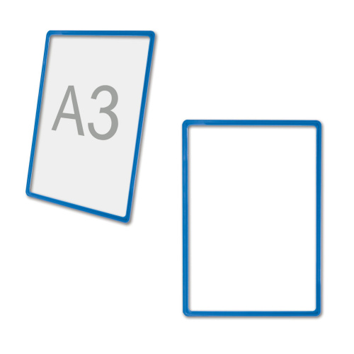 Рамка для рекламы и объявлений NO NAME, А3, без защитного экрана, синяя