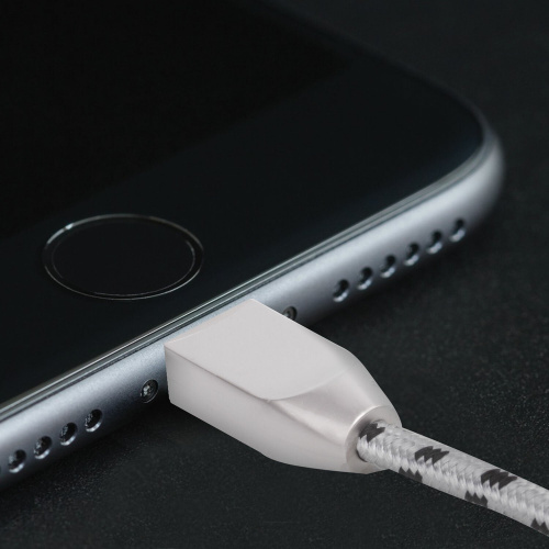 Кабель SONNEN Premium, USB 2.0-Lightning, 1 м, медь, для iPhone/iPad, передача данных и зарядка фото 4