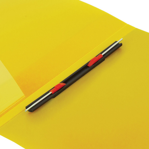 Папка BRAUBERG "Contract", с металлич скоросшивателем и внутрен карманом, до 100 л., 0,7 мм, желтая фото 5