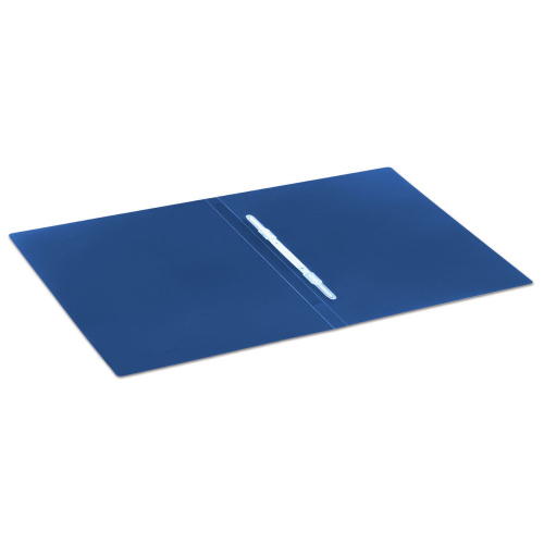 Папка с пластиковым скоросшивателем BRAUBERG "Office", до 100 листов, 0,5 мм, синяя фото 2