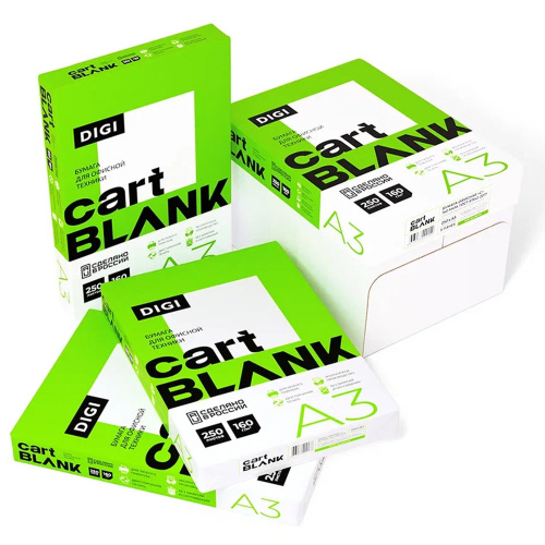 Бумага для офисной техники "Cartblank" Digi, А3, марка С, 250 л., 160 г/м², белизна 145 % фото 4