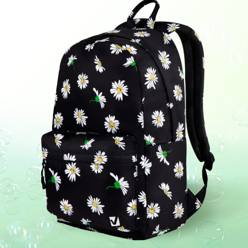 Рюкзак BRAUBERG DREAM "Camomile", 42х26х14 см, с карманом для ноутбука, эргономичный фото 9
