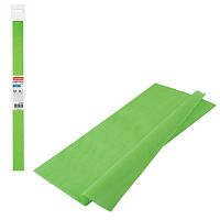 Бумага гофрированная (креповая) BRAUBERG, 32 г/м2, светло-зеленая, 50х250 см, в рулоне