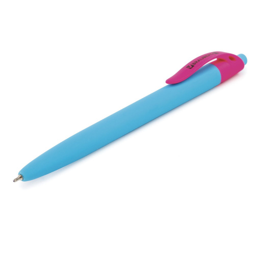 Ручка шариковая масляная автоматическая BRAUBERG "FRUITY RX", линия письма 0,35 мм, синяя фото 8
