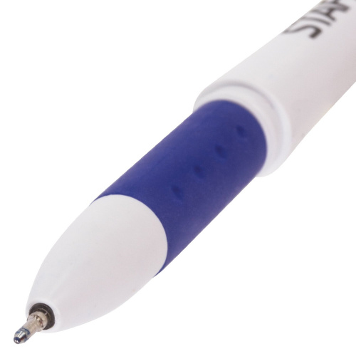 Ручки гелевые с грипом STAFF "Manager", 4 цвета, корпус белый, узел 0,5 мм фото 3