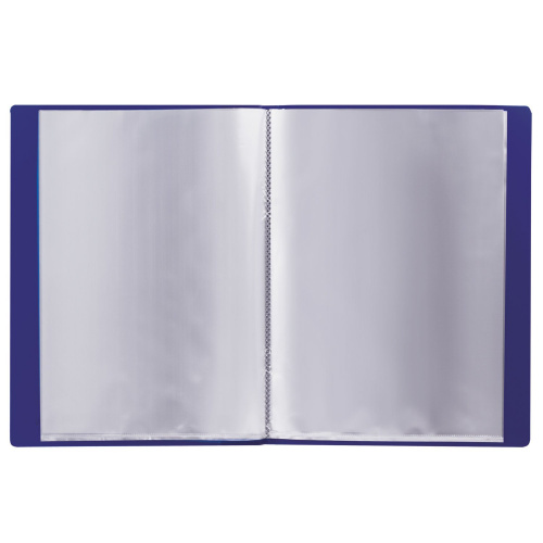 Папка BRAUBERG "Contract", 20 вкладышей, синяя, вкладыши-антиблик, 0,7 мм, бизнес-класс фото 3