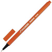 Ручка капиллярная (линер) BRAUBERG "Aero", металлический наконечник, линия письма 0,4 мм, оранжевая