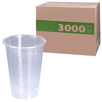 Одноразовые стаканы NO NAME, 200мл, 3000 шт., прозрачные