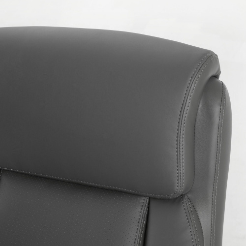 Кресло офисное BRABIX PREMIUM "Level EX-527", пружинный блок, рециклированная кожа, серое фото 6