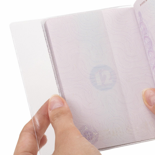 Обложка-чехол для защиты каждой страницы паспорта STAFF, 20 штук, ПВХ, прозрачная фото 7