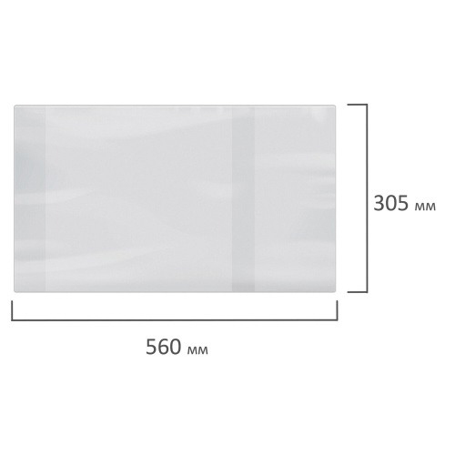 Обложка для учебников контурных карт, атласов ПИФАГОР, А4, 305х560 мм, универсальная, прозрачная фото 5