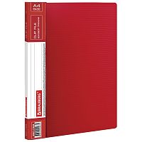 Папка BRAUBERG "Contract", с боков металлич прижимом и внутрен карманом , до 100 л., 0,7 мм, красная