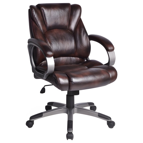 Кресло офисное BRABIX "Eldorado EX-504", экокожа, коричневое фото 6