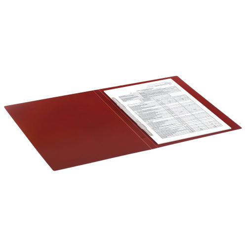 Папка с пластиковым скоросшивателем BRAUBERG "Office", до 100 листов, 0,5 мм, красная фото 7