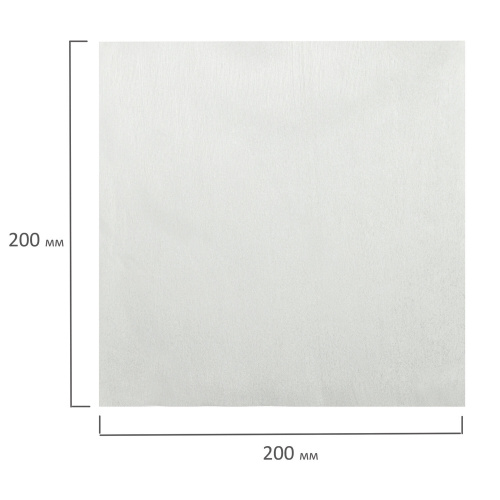 Салфетки одноразовые ЧИСТОВЬЕ, нестерильные, 100 шт., 20х20 см, спанлейс 40 г/м2, белые фото 5