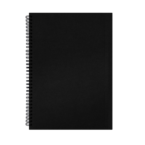 Скетчбук BRAUBERG, белая бумага 160г/м2, 210х297мм, 40л, гребень,твёрдая обложка черная фото 2
